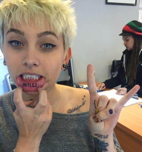 Paris Jackson got Motley etched on inner lips