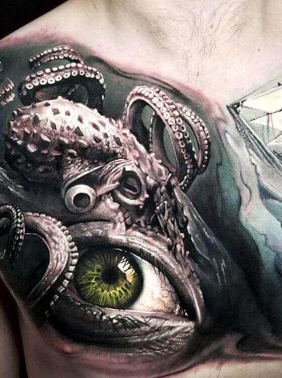 Realistic Octopus Tattoo photo