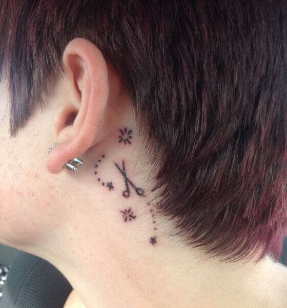 Scissor Ear Tattoo