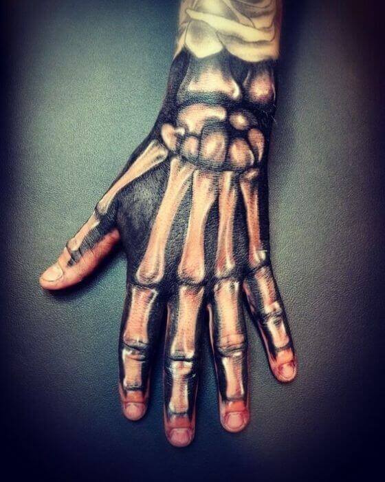 Skeleton Hand Tattoo with Beads