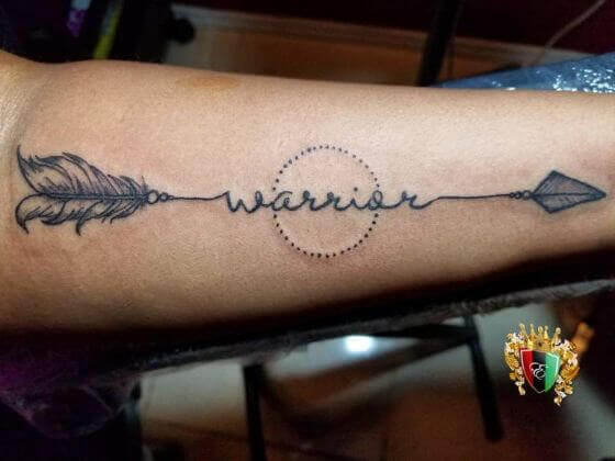 Warrior with arrow tattoo done on beautiful girl by biggu  Flickr
