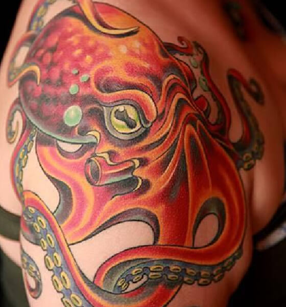 octopus shoulder tattoo