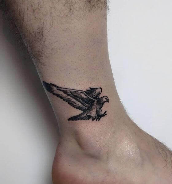Eagle Tattoo on the ankle 