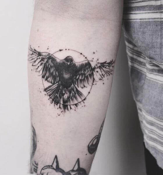 Eagle Tattoo on the forearm 