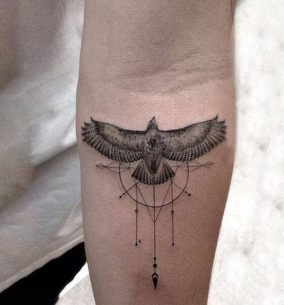 Eagle Tattoo on the forearm 