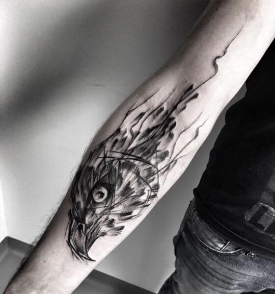 Eagle Tattoo on the forearm 