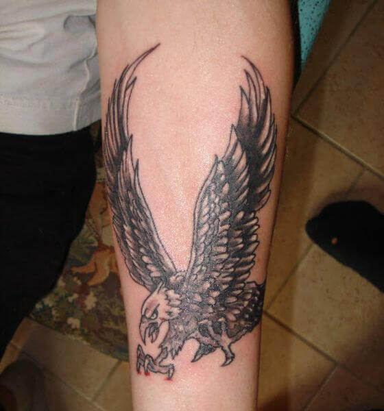 Eagle Tattoo on the forearm 