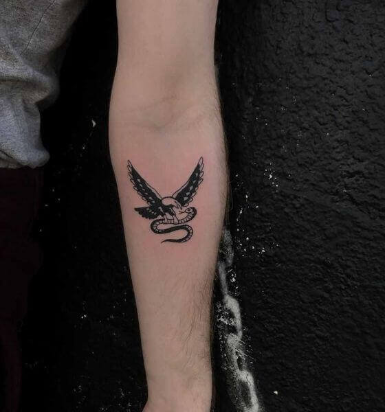 Eagle Tattoo on the forearm