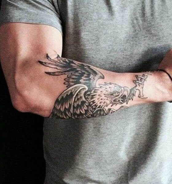 Eagle Tattoo on the forearm 