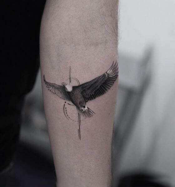 Eagle Tattoo on the forearm 