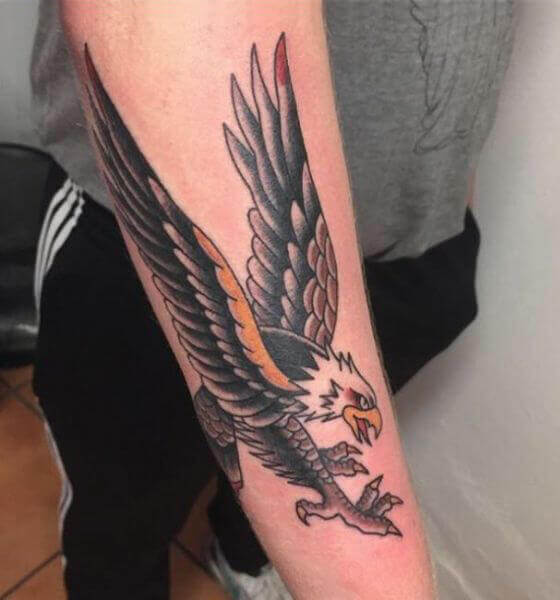 Eagle Tattoo on the forearm 