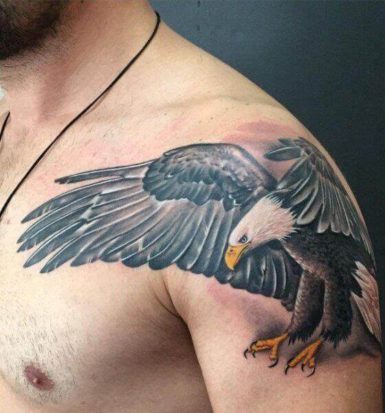 Eagle Tattoo on the shoulder 