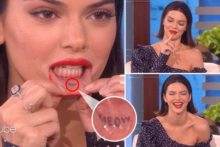 Kendall Jenner GÇö Meow Tattoo