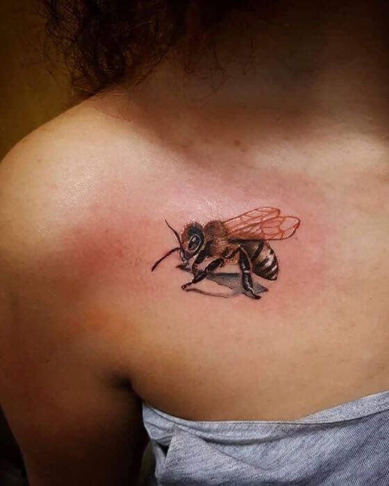 Honeybee  Honey bee tattoo Bee tattoo Bumble bee tattoo