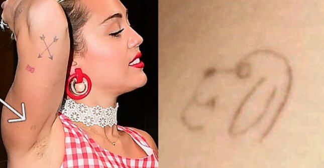 Miley Cyrus — Dog Tattoos
