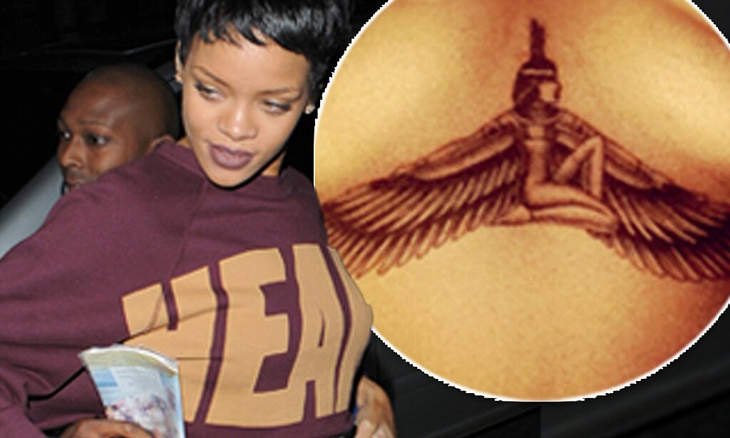 Rihanna — Egyptian goddess Isis Tattoo
