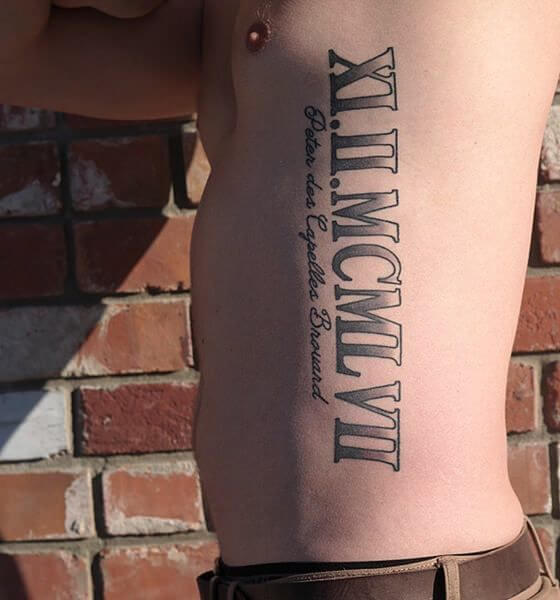 Roman Tribunal Numeral Tattoo