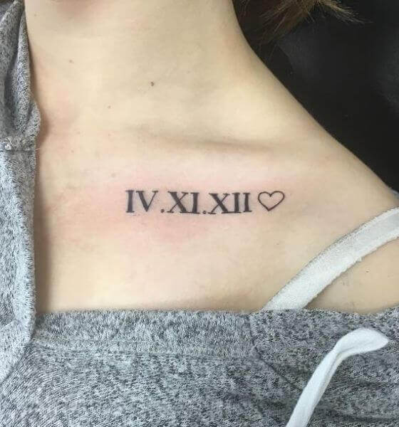 3D Roman Numerals Tattoo Ideas