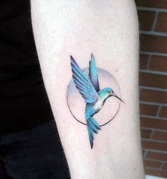 Blue Hummingbird Tattoo