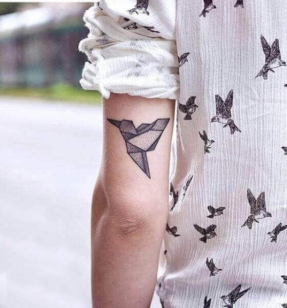 Hummingbird Origami Tattoo ideas