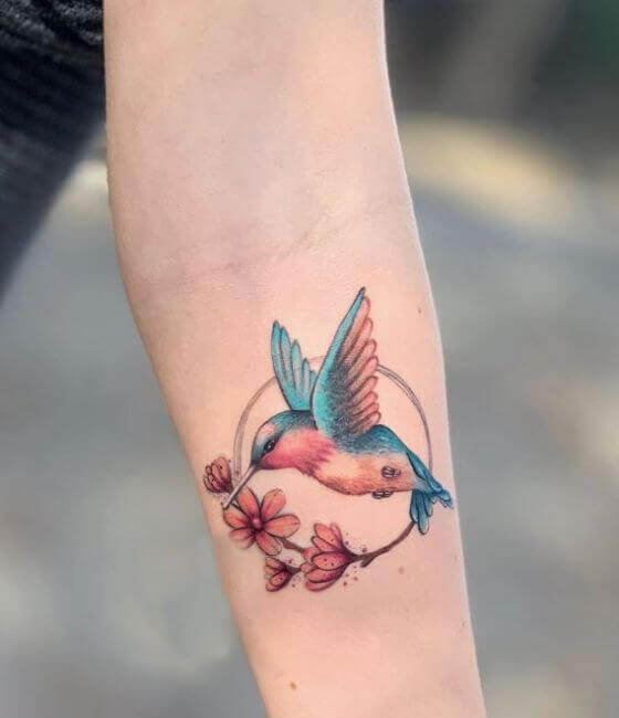 Hummingbird-Tattoo-On-Forearm-1