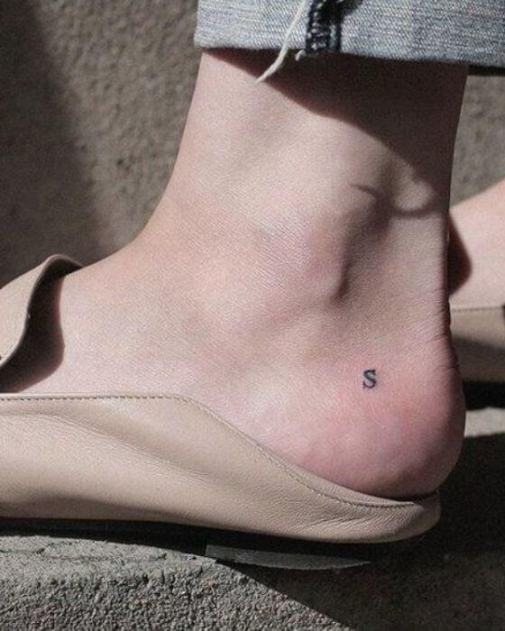 Initial Tattoo Ideas on Ankle 