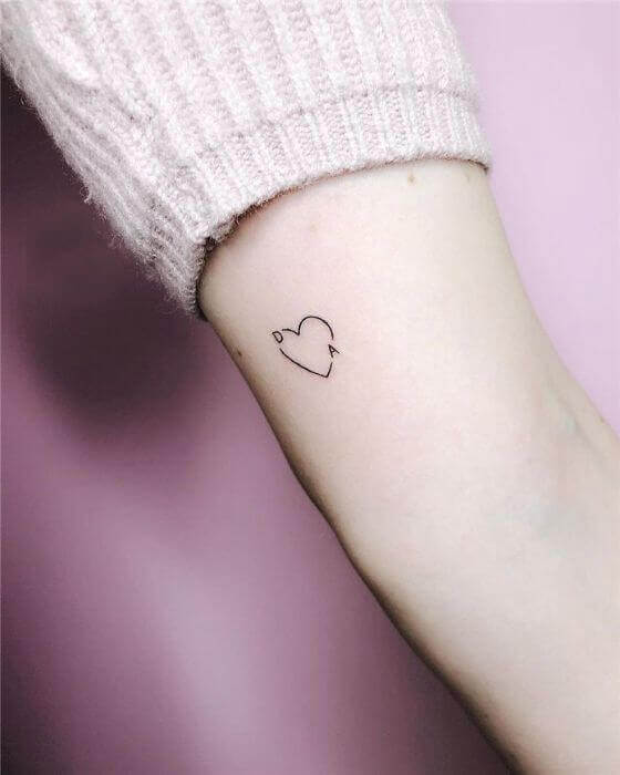 Pretty Initial Tattoo on Arm 