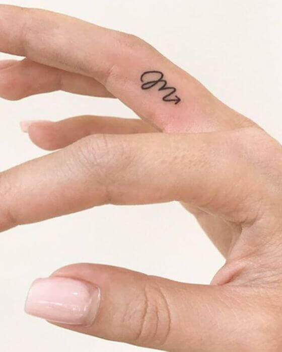 Initial Tattoo Ideas on finger 