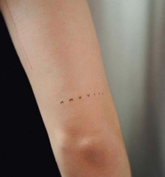 Roman Numerals Tattoo Ideas on arm 