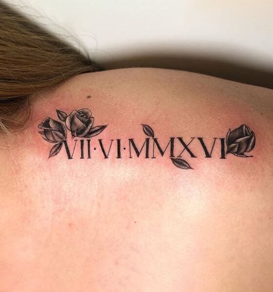 Roman Numerals Tattoo Ideas on Shoulder