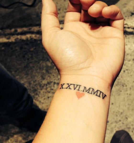 lovely Roman Numerals Tattoo ideas on wrist