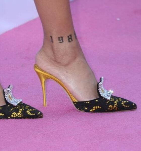 Rihanna's ankle tattoo