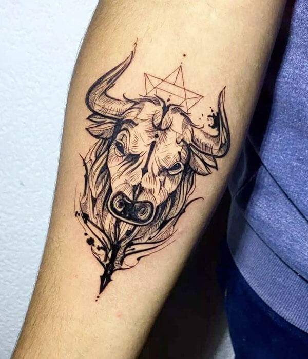 Bull Skull Tattoo