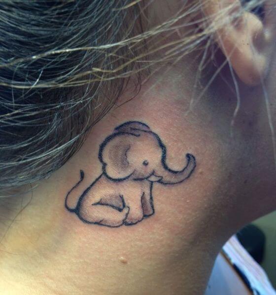 Elephant Neck Tattoo for Women