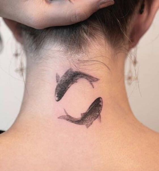 Fish Neck Tattoo for Girls