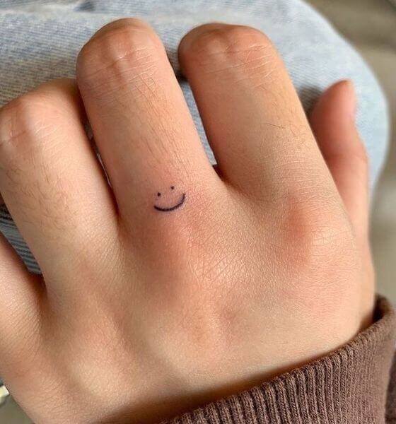 Happiness Finger Tattoo