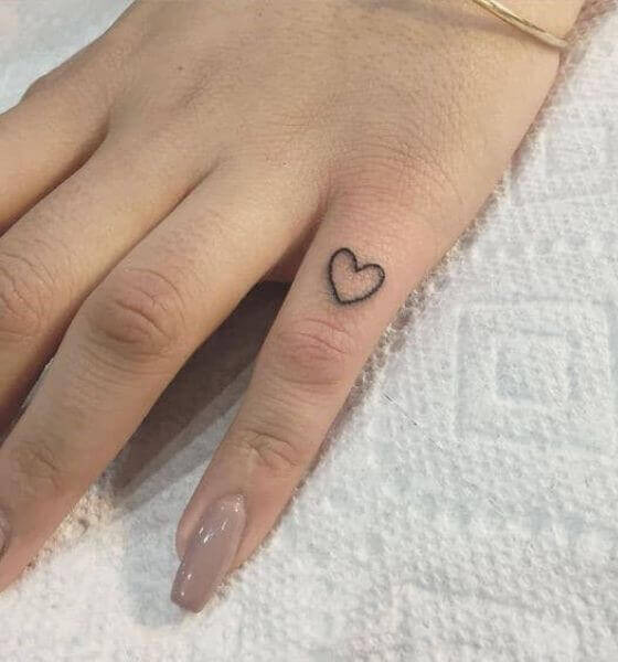Heart Finger Tattoo Ideas for Women