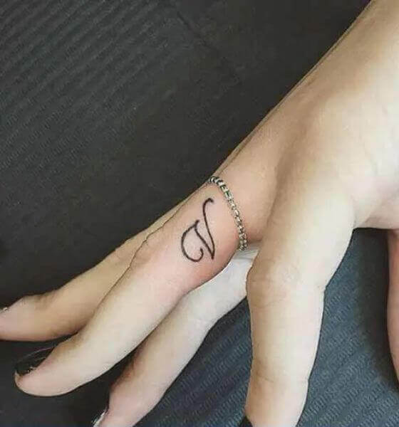 Letter Finger Tattoo