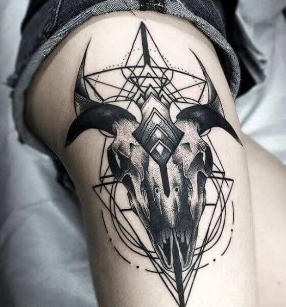 Ram Skull Tattoo