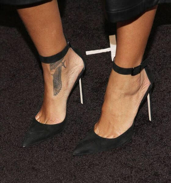 Rihanna's Falcon tattoo on her ankle