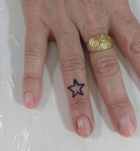Star Finger Tattoo for Women