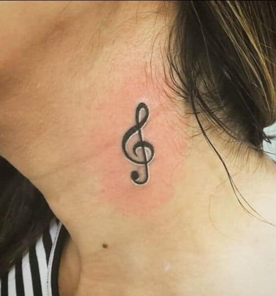 Symbol Neck Tattoo for Girls