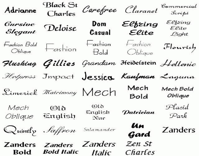 Types of font for tattoo