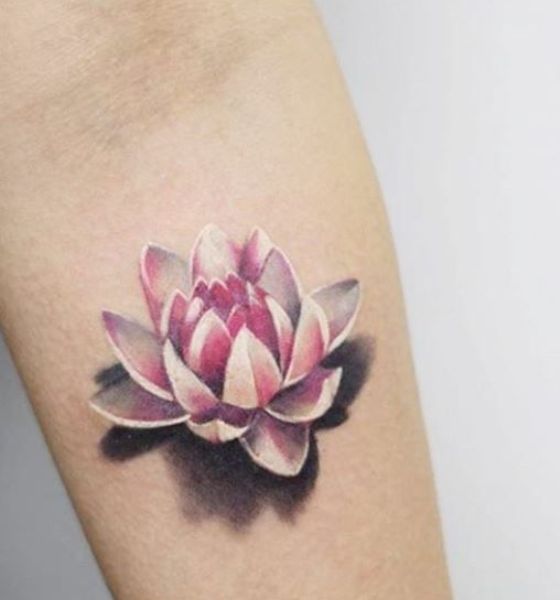 3D Lotus Flower Tattoo Design
