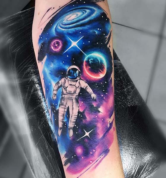 Amazing galaxy-space tattoo design