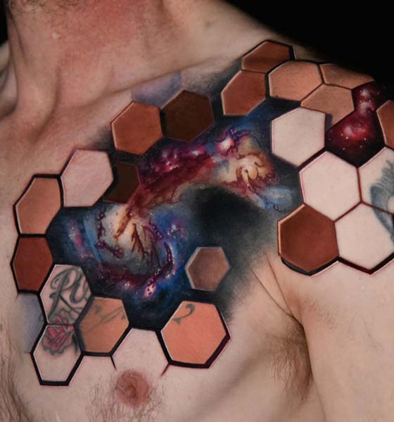 Amazing space tattoo design