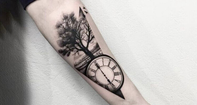 eye with stairs and clock tattoo  Tattoos Clock tattoo Memorial tattoos