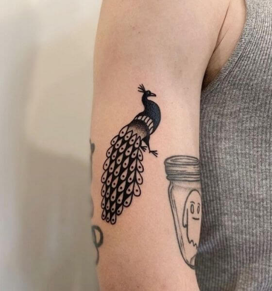 Attractive Peacock Tattoo Design