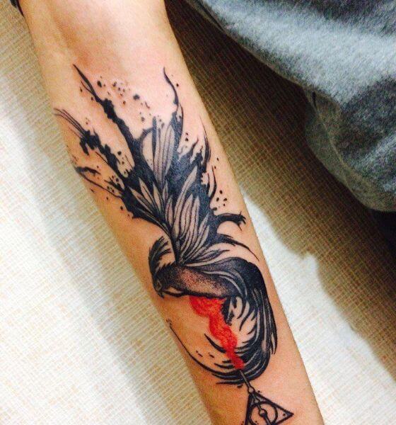 Attractive Phoenix Tattoo Design