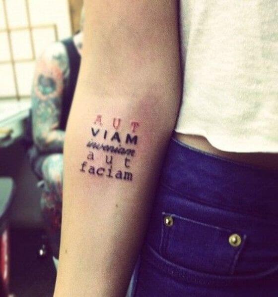 “Aut Viam Inveniam Aut Faciam” Quote Tattoo